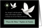 To Nephew and Family - Sympathy - Peace Be Thine card