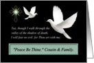 To Cousin and Family - Sympathy - Peace Be Thine card