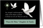 To Daughter and Family Sympathy - Peace Be Thine card