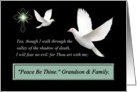 To Grandson and Family / Sympathy- Peace Be Thine card