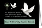 Step Daughter and Family / Sympathy- Peace Be Thine card