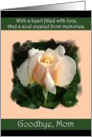To Mom - Goodbye From a terminally ill Adult Child card