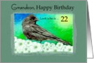 22nd / Grandson Birthday - Cassin Finch / Carpodacus cassinii card