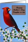 Daughter-in-law / Happy Mother’s Day - Painted Red Cardinal card