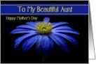 Aunt / Happy Mother’s Day - Painted Blue Daisy card