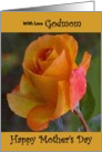 Godmom / Mother’s Day - Yellow Painted Rose card