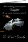 Daughter / Our Deepest Sympathy - Painted Hibiscus card