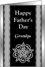 Grandpa - Happy Father’s Day - Celtic Knot / Black - White - Grey card