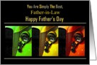 Father-in-Law - Happy Father’s Day - Old Car Front View card