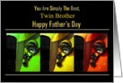 Twin Brother - Happy Father’s Day - Old Car Front View card