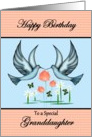 Granddaughter / Birthday - Pretty Birds, Butterflies and Flowers card