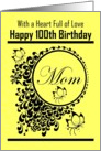 Mom / 100th Birthday - A digital Celtic Florish with Butterflies card