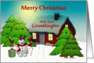 Granddaughter / Merry Christmas - Snowman Holiday Greetings card