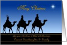 Granddaughter and Family / Merry Christmas - The Three Magi card