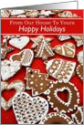 From Our House to Yours / Happy Holidays - Holiday Cookies card