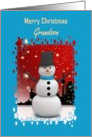 Grandson / Merry Christmas - Decorative City Snowman card