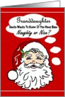 Granddaughter / Merry Christmas - Santa Wants to Know card