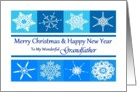 Grandfather / Merry Christmas and Happy New Year - Snowflakes card
