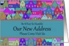 We’ve Moved / New Address - General - Cartoon Vibrant Colored Houses card