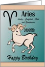 Daughter / Aries Birthday - General - Zodiac Sign / Sheep card