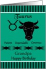 Grandpa / Taurus Birthday - Zodiac Sign / The Bull card