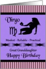 Great Granddaughter / Virgo Birthday - Zodiac Sign / The Virgin card