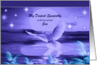 Loss of Son ~ My Deepest Sympathy ~ Dove In Blue Tones card
