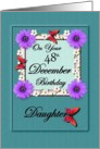 Daughter December Age Specific 48th Birthday card