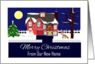 New Address / Merry Christmas - General - Snowy Christmas Scene card