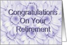 Congratulations on Your Retirement - Purple Tone Daisies card
