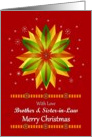 Brother & Sister-in-Law Christmas - Vibrant Snowflake/Red Background card