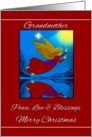 Grandmother / Merry Christmas - Peace, Love & Blessings - Angel card