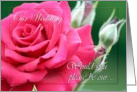Invitation ~ Wedding / Bridal Attendants / Be Our ~ Pink Rose / Flowers card