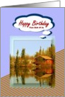 Happy Birthday / From Both Of Us ~ General ~ A Cabin / Water Reflections card