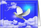 Religious / New Year ~ General ~ Peace Text - Dove in flight card