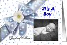 Birth Announcement / Baby Boy Photo Card
