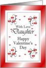 With Love Daughter / Happy Valentine’s Day, Red Hearts card