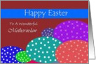 Mother-in-law / Happy Easter ~ Colorful Speckled Easter Eggs card