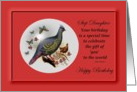 Step Daughter / Birthday ~ Pheasant and Butterflies in a Bubble card