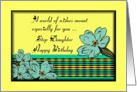 Happy Birthday / Step Daughter / Primroses and Text card