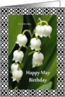 May Birthday - May Birth Flower, Lily of the Valley card