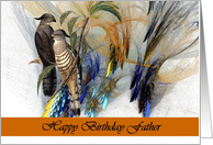 Father Happy Birthday - General - Fractal with Crested Hawks card