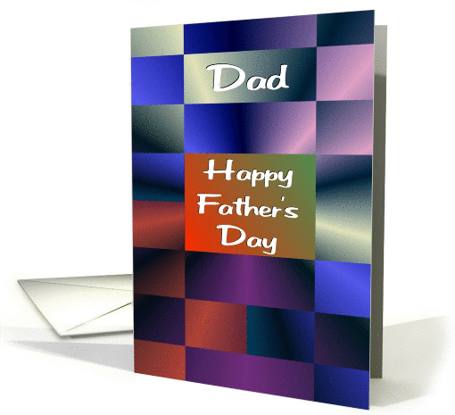 Dad / Happy Father's Day - A Fractal of Colored Boxes card (1029797)