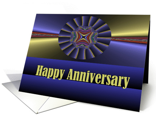 Anniversary / General / Vibrant Satin Pinwheel Fractal card (1039801)