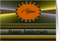 1 year Anniversary Vibrant Fractal Design card