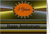 5 years Anniversary Vibrant Fractal Design card