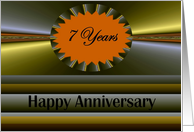 7 years Anniversary Vibrant Fractal Design card