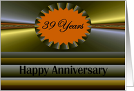 39 years Anniversary Vibrant Fractal Design card