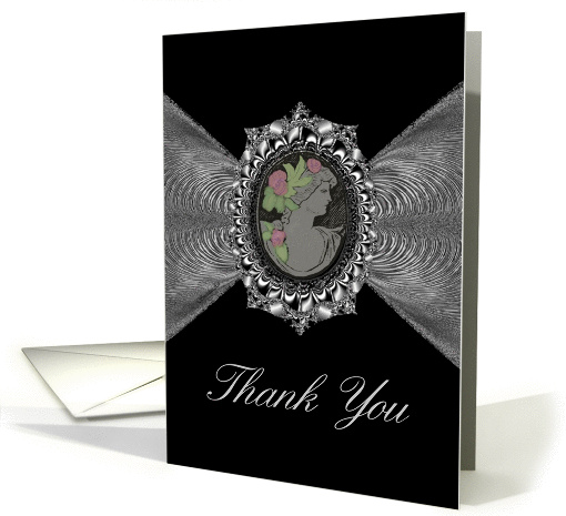 Thank You / General / Cameo on a Silver like Fractal card (1056689)