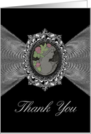 Thank You / General / Cameo on a Silver like Fractal card